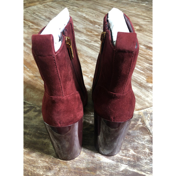 Vince Camuto Enverna Bootie Block Heel Burgundy NEW 7 US - Picture 5 of 8